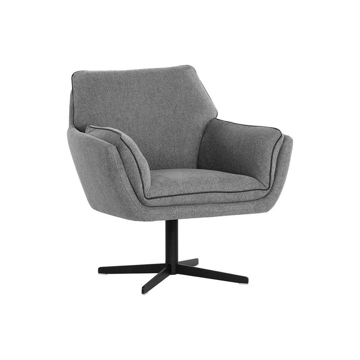 Sunpan Florelle Swivel Lounge Chair - Belfast Koala Grey