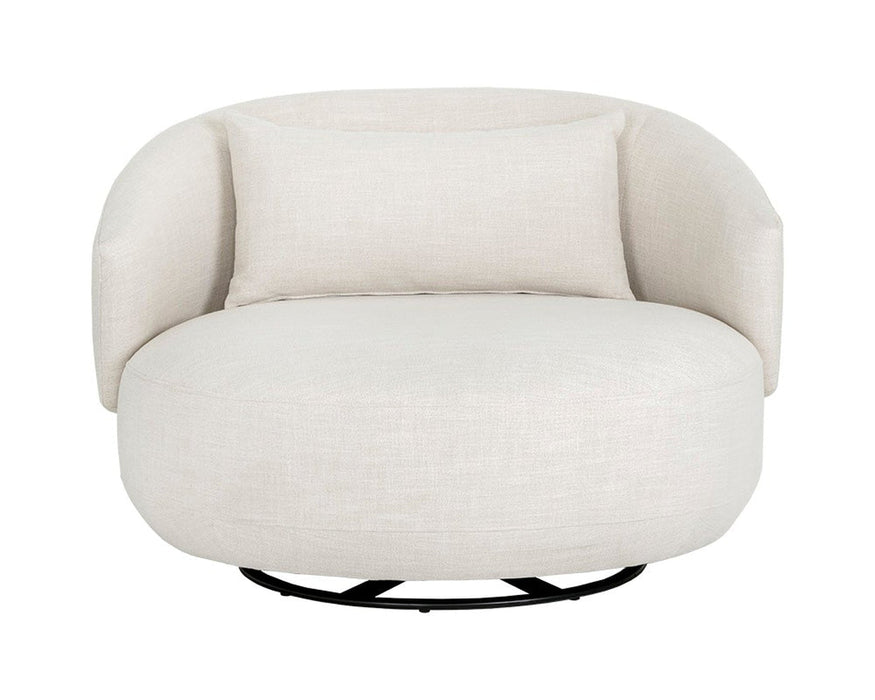 Sunpan Walsh Swivel Lounge Chair - Effie Linen