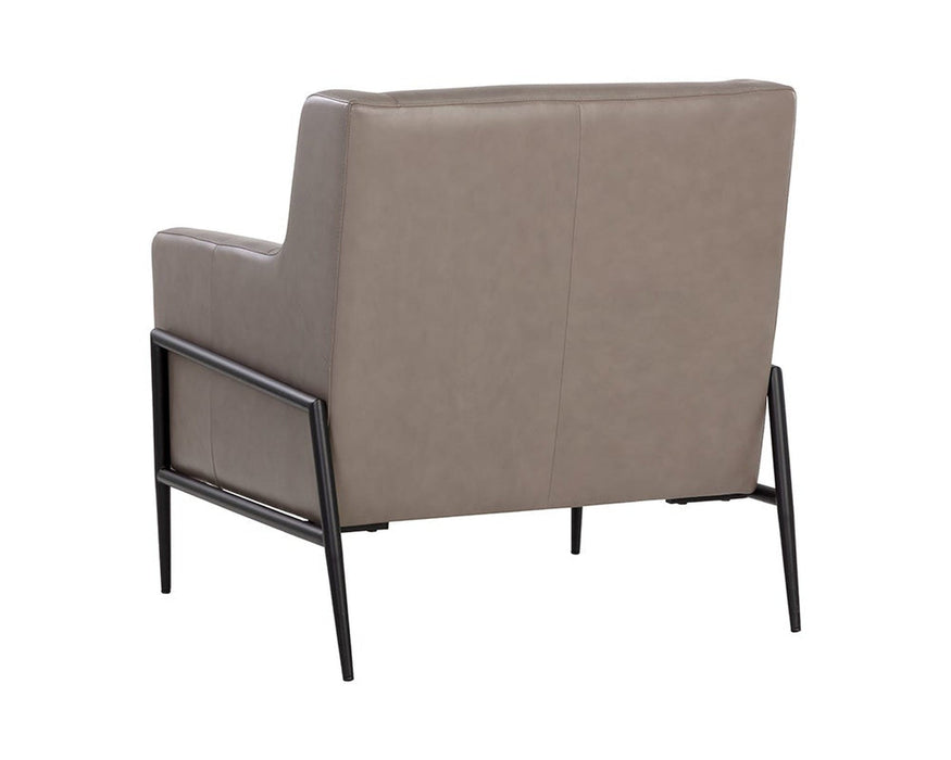 Sunpan Talula Lounge Chair - Alpine Grey Leather