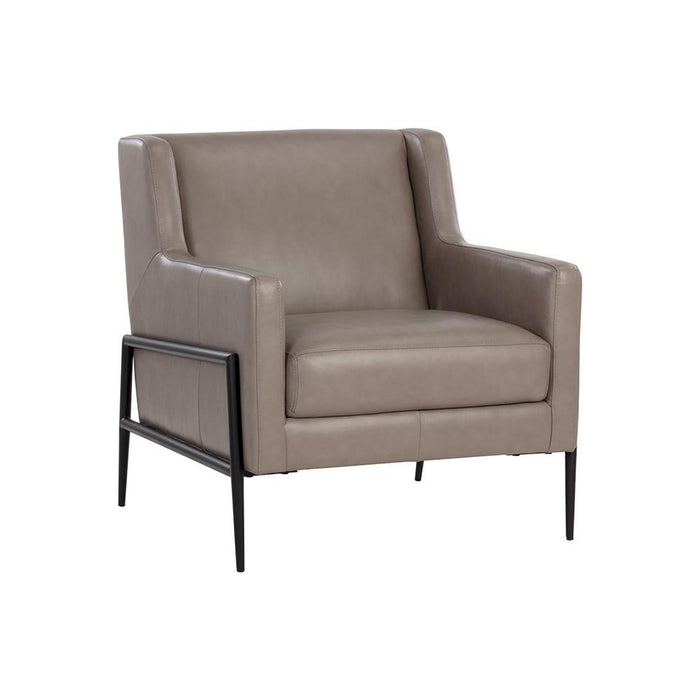 Sunpan Talula Lounge Chair - Alpine Grey Leather