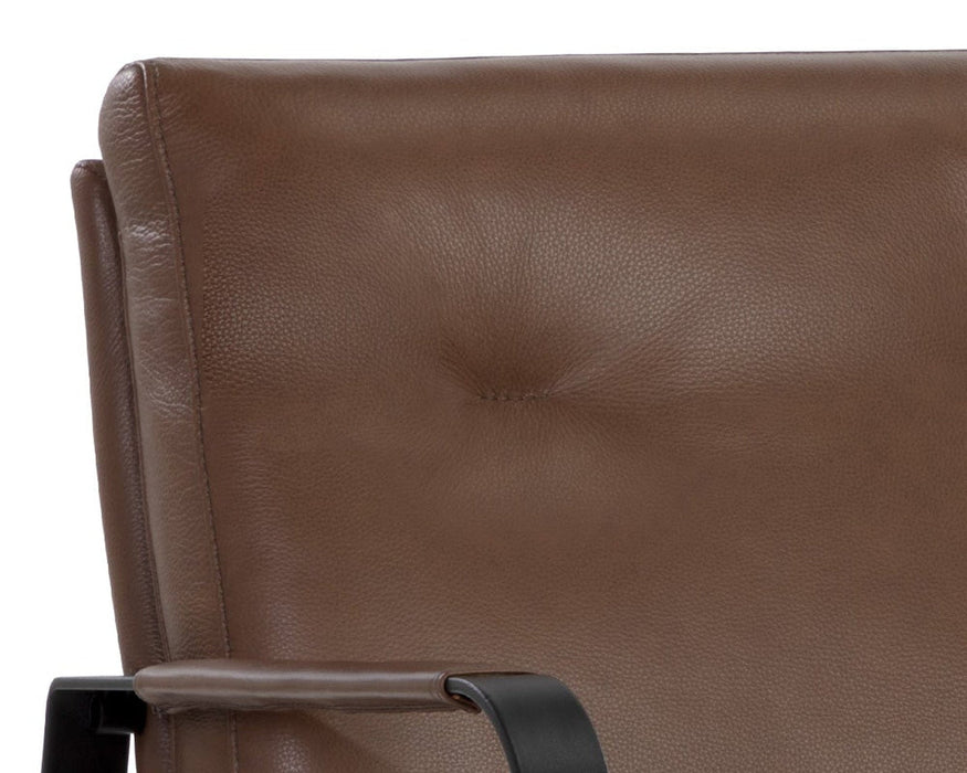 Sunpan Sterling Lounge Chair - Missouri Mahogany Leather