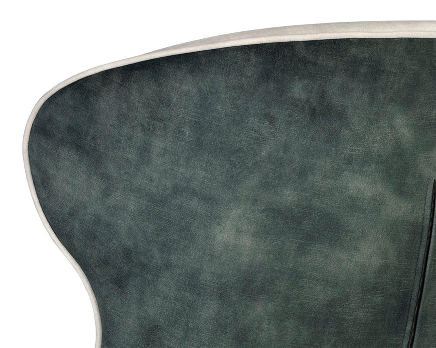 Sunpan Weller Swivel Lounge Chair - Nono Cream / Nono Dark Green