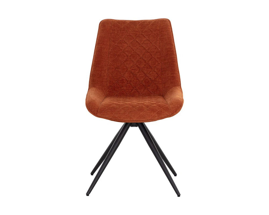 Sunpan Freya Swivel Dining Chair - Danny Rust