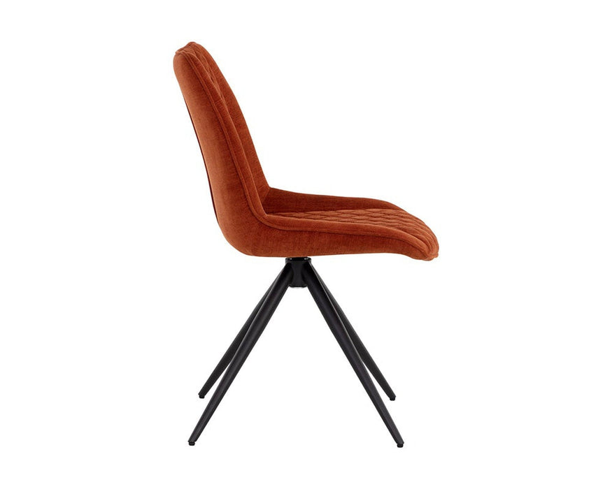 Sunpan Freya Swivel Dining Chair - Danny Rust