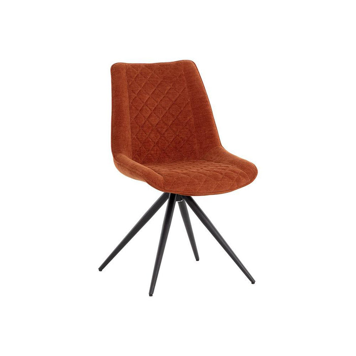 Sunpan Freya Swivel Dining Chair - Danny Rust