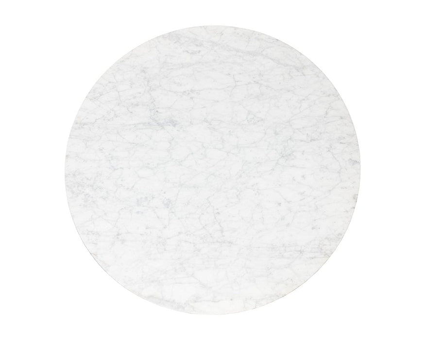 Sunpan Massie Dining Table White Marble - 54"