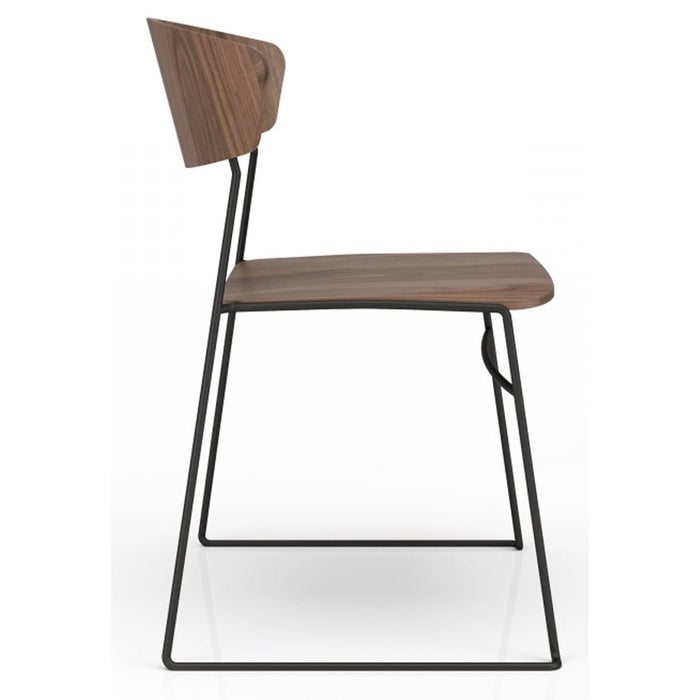 Huppe Wolfgang Metal Chair ‐ Walnut