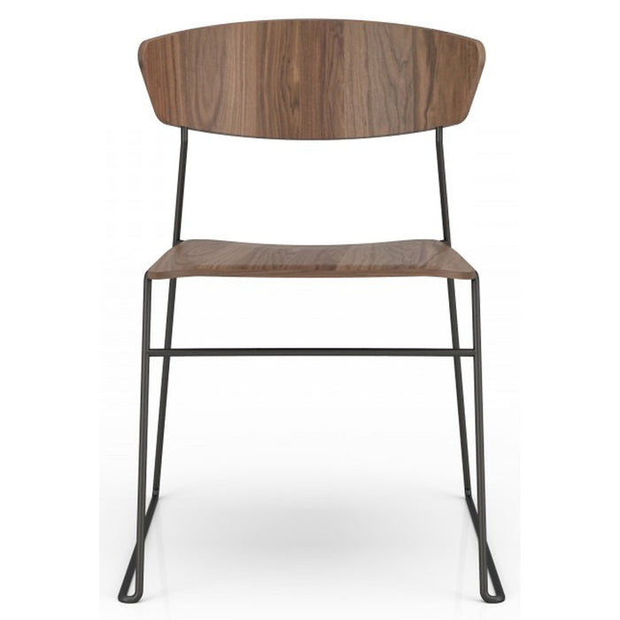 Huppe Wolfgang Metal Chair ? Walnut