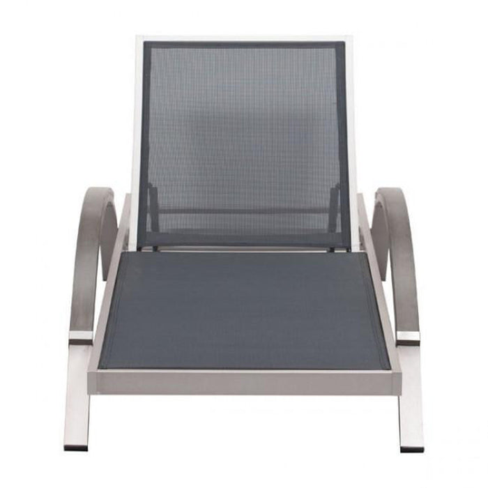 Zuo Metropolitan Chaise Lounge Brushed Aluminum - Set of 2