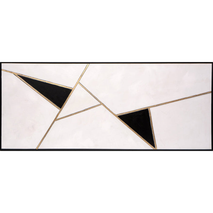 Sunpan Geometric Relation - 72" x 30" - Black Floater Frame