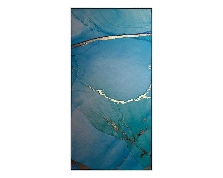 Sunpan Blue Lagoon (Set Of 3) - 30" X 60" - Charcoal Floater Frame