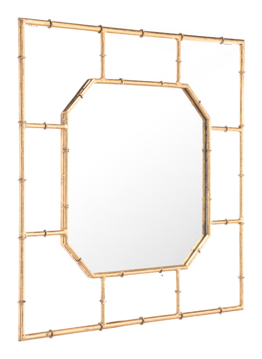 Zuo Bamboo Square Mirror Gold