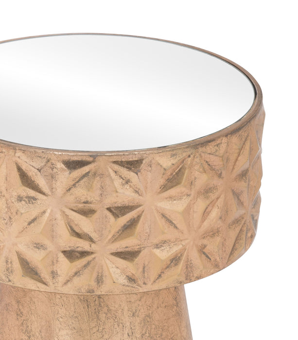 Zuo Aztec Side Table Gold