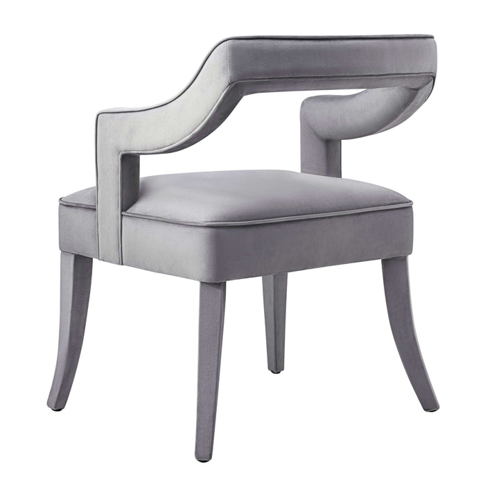 TOV Tiffany Grey Velvet Chair