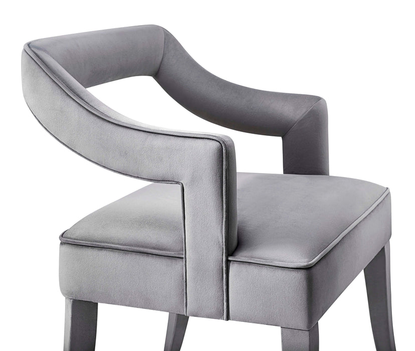 TOV Tiffany Grey Velvet Chair