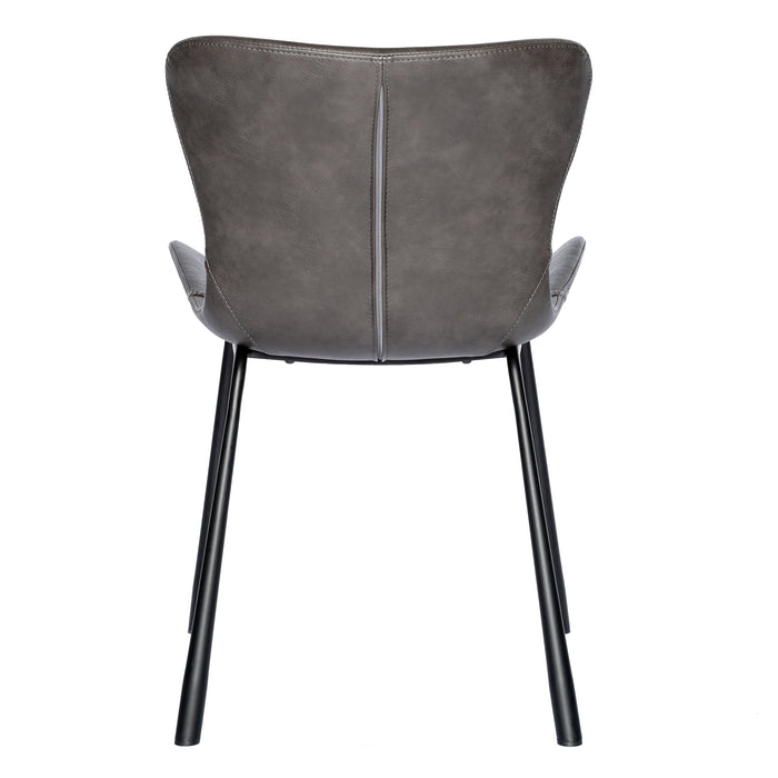 Euro Style Melody Side Chair Dark Gray - Set of 2