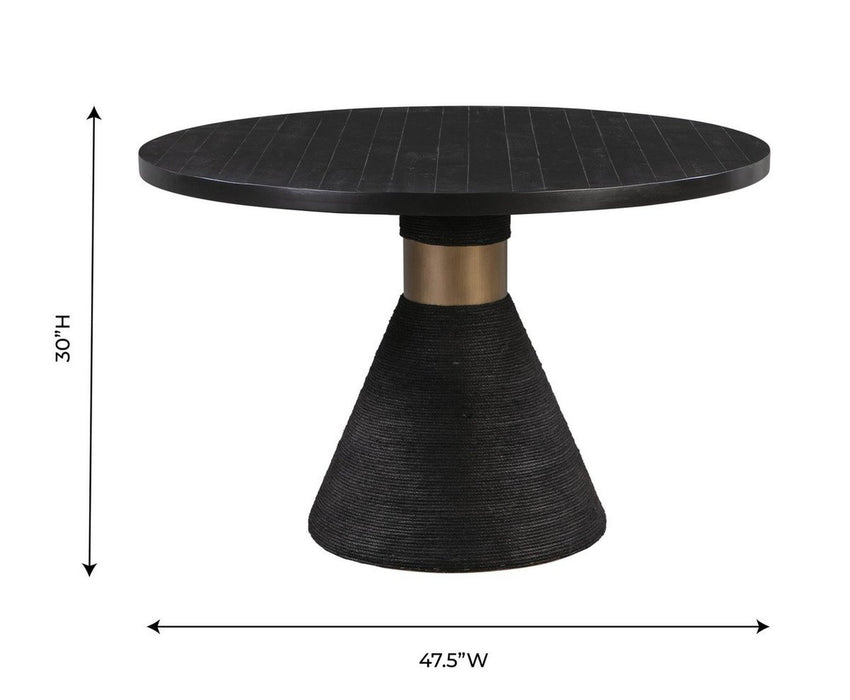 TOV Furniture Rishi Black Rope Round Table