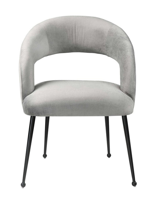TOV Furniture Rocco Slub Grey Dining Chair