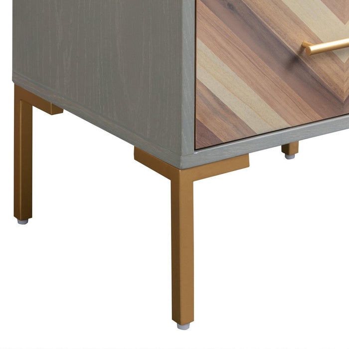 TOV Furniture Quinn Grey Side Table