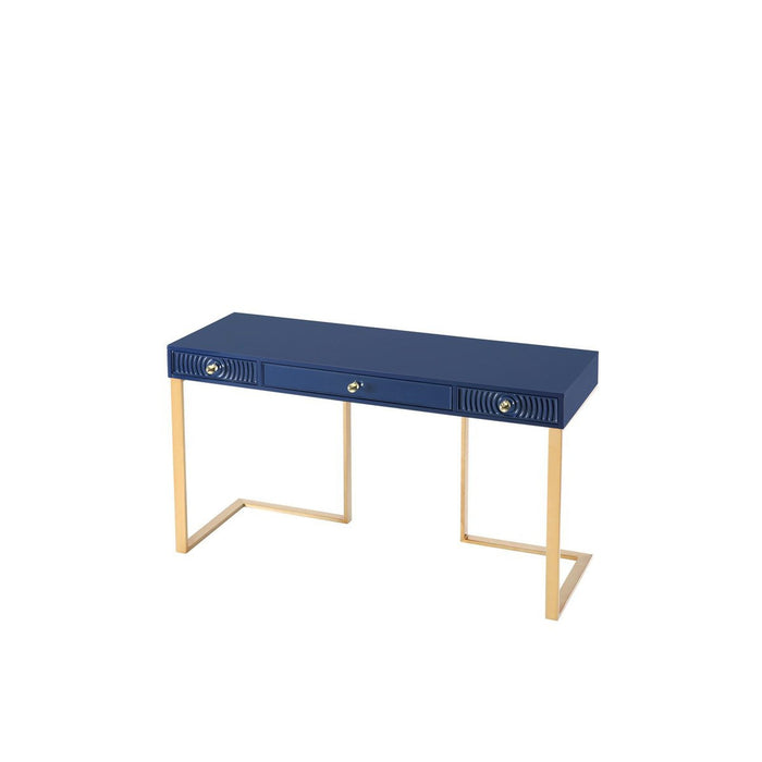TOV Furniture Janie Blue Lacquer Desk