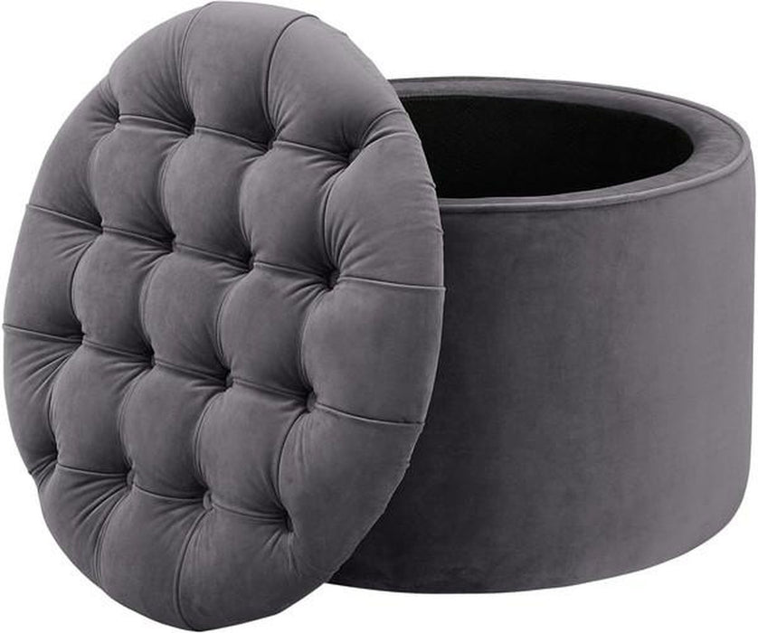 TOV Queen Velvet Storage Ottoman