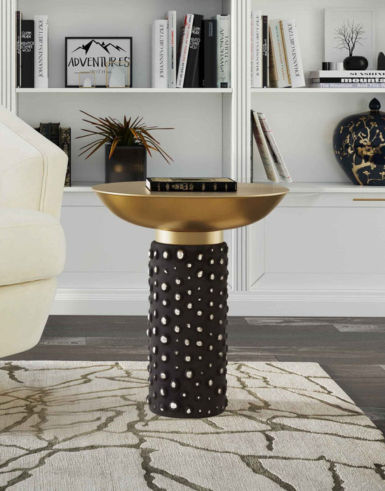 TOV Furniture Blaze Glass and Brass Side Table