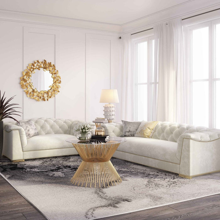 TOV Furniture Farah Velvet Loveseat by Inspire Me! Home Decor