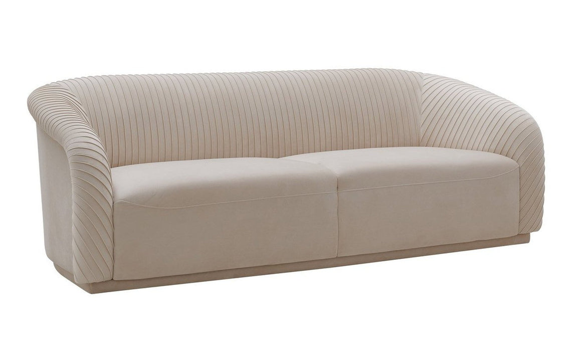 TOV Yara Pleated Velvet Sofa By Inspire Me! Home Décor