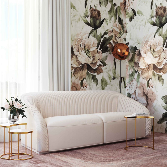 TOV Yara Pleated Velvet Sofa By Inspire Me! Home Décor