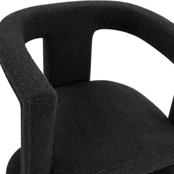 TOV Ada Black Boucle Chair