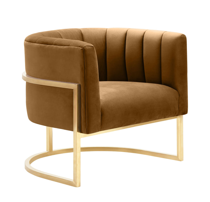 TOV Magnolia Cognac Velvet Chair